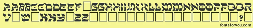Шрифт ShalomRegular – чёрные шрифты на жёлтом фоне