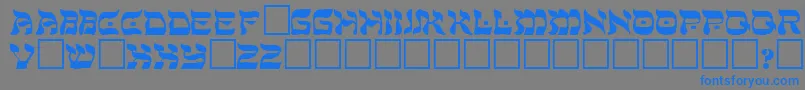 ShalomRegular Font – Blue Fonts on Gray Background