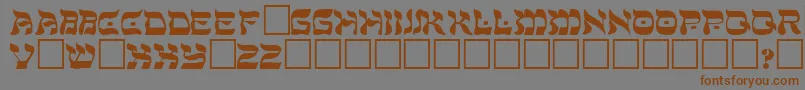 ShalomRegular Font – Brown Fonts on Gray Background