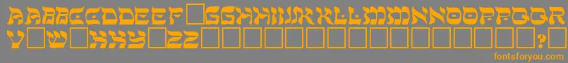ShalomRegular Font – Orange Fonts on Gray Background