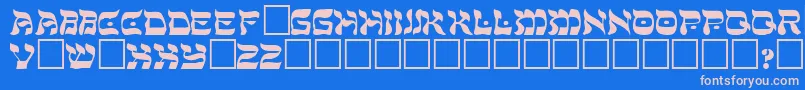 ShalomRegular Font – Pink Fonts on Blue Background