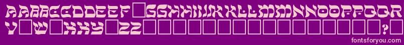 ShalomRegular Font – Pink Fonts on Purple Background
