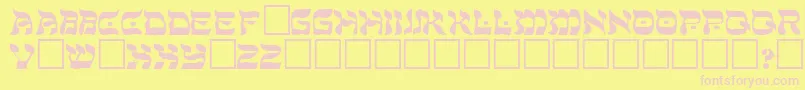 ShalomRegular Font – Pink Fonts on Yellow Background