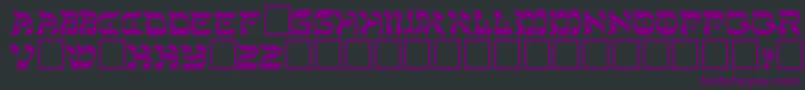 ShalomRegular-Schriftart – Violette Schriften auf schwarzem Hintergrund