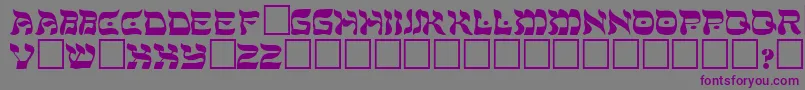 ShalomRegular Font – Purple Fonts on Gray Background