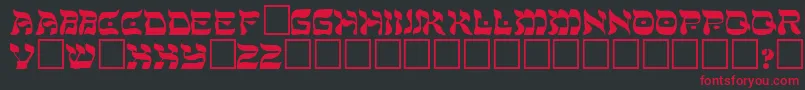 ShalomRegular Font – Red Fonts on Black Background