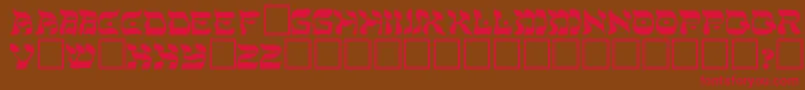 ShalomRegular Font – Red Fonts on Brown Background