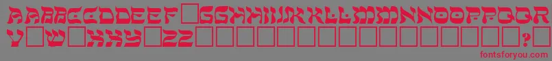 ShalomRegular Font – Red Fonts on Gray Background