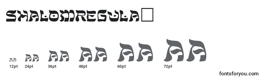 ShalomRegular Font Sizes