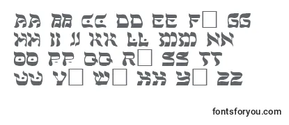 Überblick über die Schriftart ShalomRegular