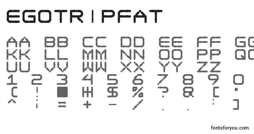 Fuente Egotripfat - alfabeto, números, caracteres especiales