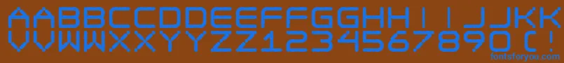 フォントEgotripfat – 茶色の背景に青い文字