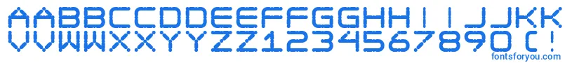 フォントEgotripfat – 白い背景に青い文字