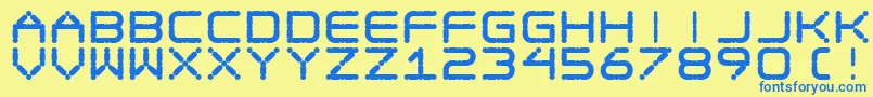 Egotripfat Font – Blue Fonts on Yellow Background