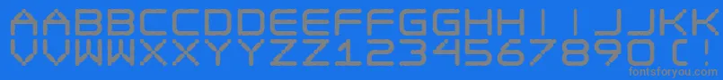 フォントEgotripfat – 青い背景に灰色の文字