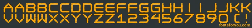 フォントEgotripfat – 黒い背景にオレンジの文字