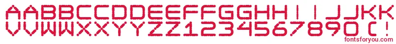 フォントEgotripfat – 白い背景に赤い文字