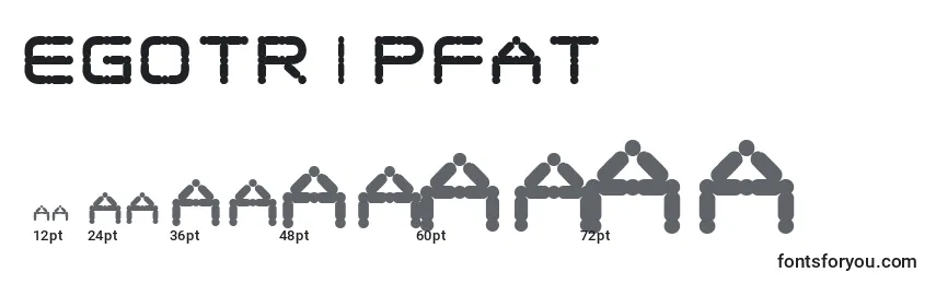 Размеры шрифта Egotripfat