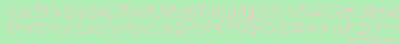 Hitech Font – Pink Fonts on Green Background