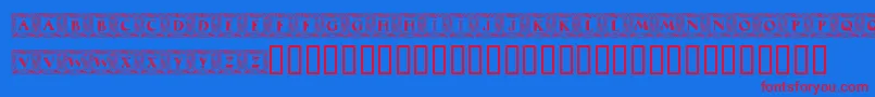 MaximilianAntiquaInitialen Font – Red Fonts on Blue Background