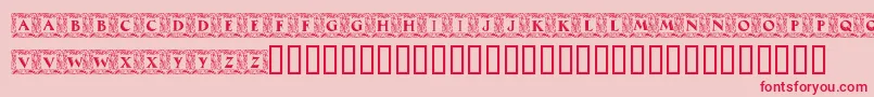 MaximilianAntiquaInitialen Font – Red Fonts on Pink Background