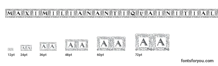 Размеры шрифта MaximilianAntiquaInitialen