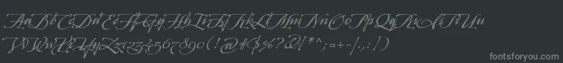 ArcanagmmstdManuscript-Schriftart – Graue Schriften auf schwarzem Hintergrund