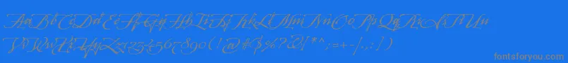 Шрифт ArcanagmmstdManuscript – серые шрифты на синем фоне