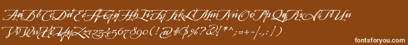 ArcanagmmstdManuscript Font – White Fonts on Brown Background