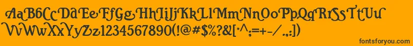 Ritasmithalt Font – Black Fonts on Orange Background