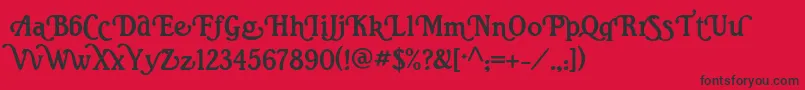 Ritasmithalt Font – Black Fonts on Red Background