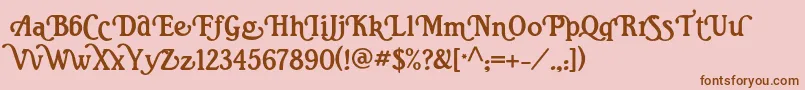 Ritasmithalt Font – Brown Fonts on Pink Background