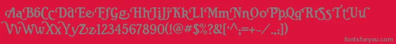 Ritasmithalt Font – Gray Fonts on Red Background