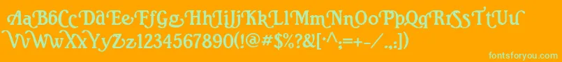 Ritasmithalt Font – Green Fonts on Orange Background