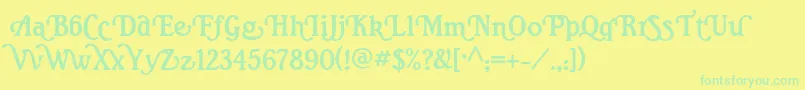 Ritasmithalt Font – Green Fonts on Yellow Background