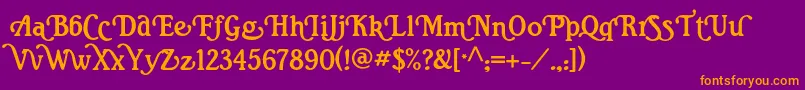 Ritasmithalt Font – Orange Fonts on Purple Background