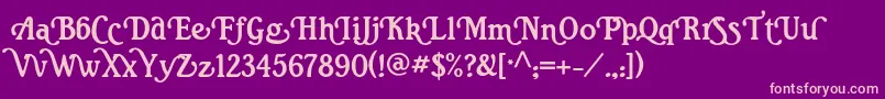 Ritasmithalt Font – Pink Fonts on Purple Background