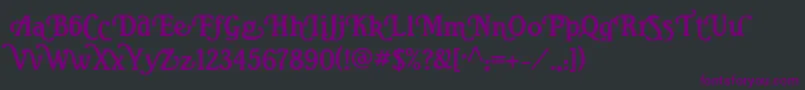 Шрифт Ritasmithalt – фиолетовые шрифты на чёрном фоне