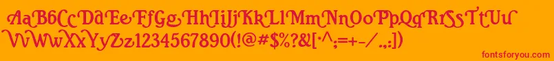 Ritasmithalt Font – Red Fonts on Orange Background