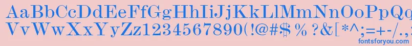 ModernmtstdWide Font – Blue Fonts on Pink Background