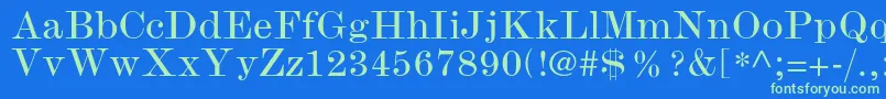 More about ModernmtstdWide Font ModernmtstdWide Font – Green Fonts on Blue Background