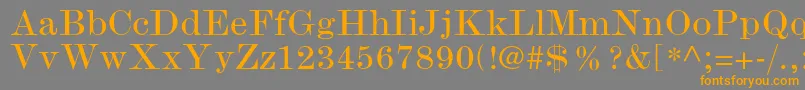 ModernmtstdWide Font – Orange Fonts on Gray Background