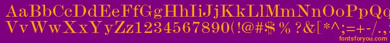 ModernmtstdWide Font – Orange Fonts on Purple Background