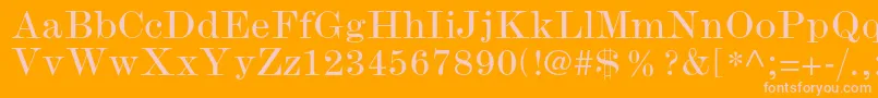 ModernmtstdWide Font – Pink Fonts on Orange Background