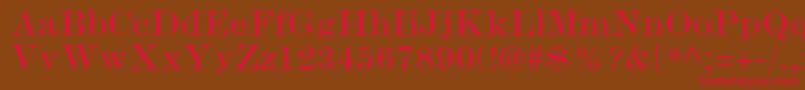ModernmtstdWide Font – Red Fonts on Brown Background