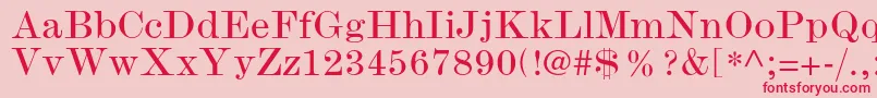 ModernmtstdWide-Schriftart – Rote Schriften auf rosa Hintergrund