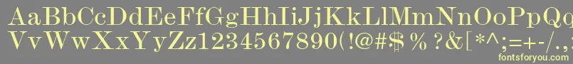 ModernmtstdWide Font – Yellow Fonts on Gray Background