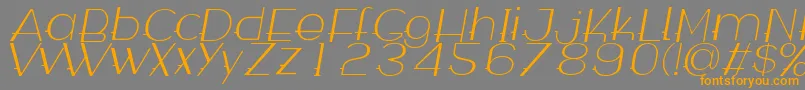 WabecoThinItalic Font – Orange Fonts on Gray Background