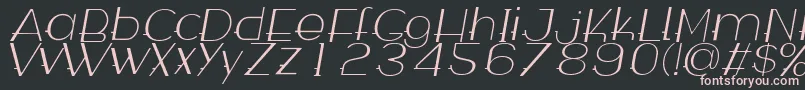 WabecoThinItalic Font – Pink Fonts on Black Background