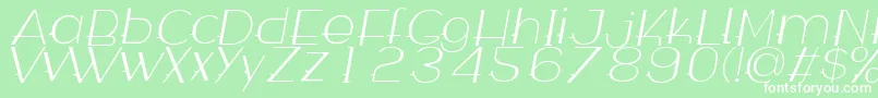 WabecoThinItalic Font – White Fonts on Green Background